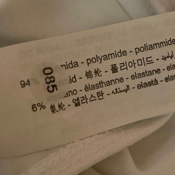 NEW Zara White Sleeveless Racerback High Neck One Piece Bodysuit Tank Top Size M - Picture 4 of 4